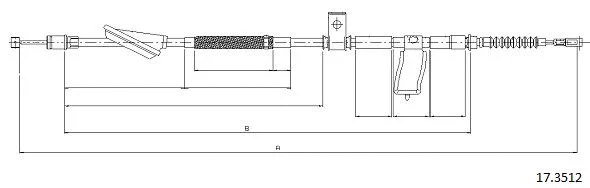 Cable Pull, parking brake (17.3512)
