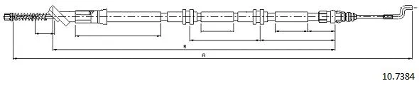 Cable Pull, parking brake (10.7384)