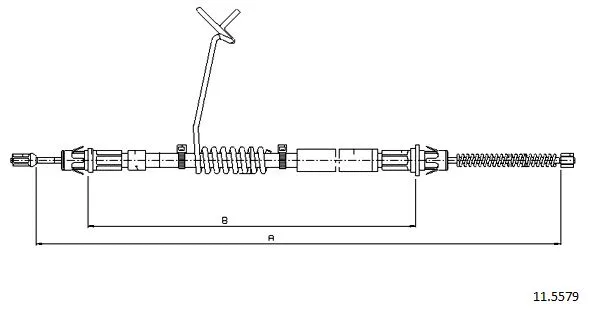 Cable Pull, parking brake (11.5579)
