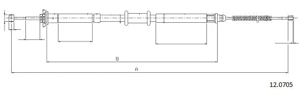 Cable Pull, parking brake (12.0705)
