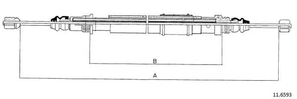 Cable Pull, parking brake (11.6593)