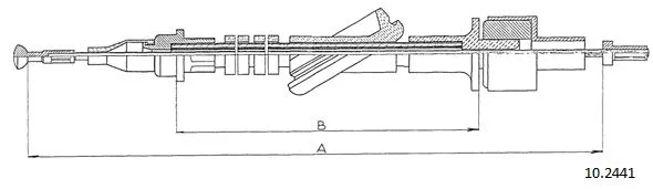 Cable Pull, clutch control (10.2441)