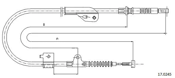 Cable Pull, parking brake (17.0245)