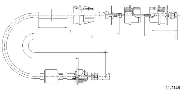 Cable Pull, clutch control (11.2146)