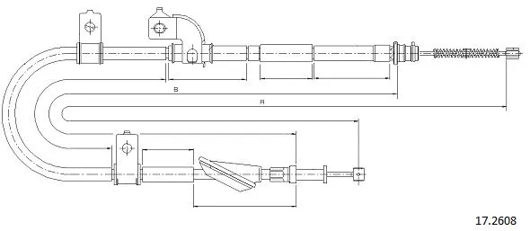 Cable Pull, parking brake (17.2608)