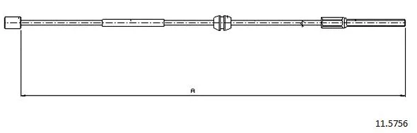 Cable Pull, parking brake (11.5756)