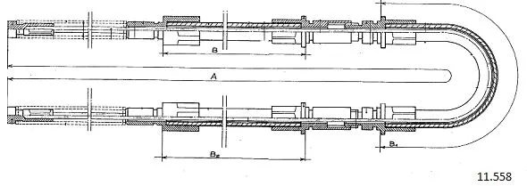 Cable Pull, parking brake (11.558)