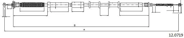 Cable Pull, parking brake (12.0719)