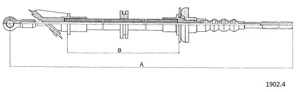 Cable Pull, clutch control (1902.4)