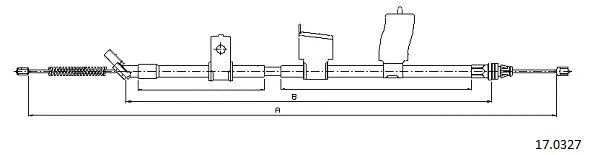 Cable Pull, parking brake (17.0327)