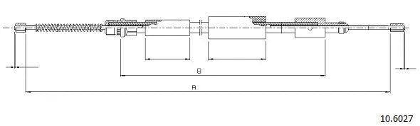 Cable Pull, parking brake (10.6027)