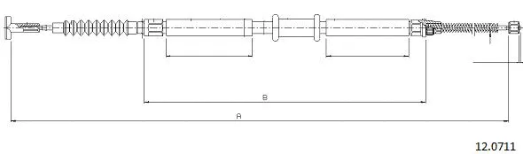 Cable Pull, parking brake (12.0711)