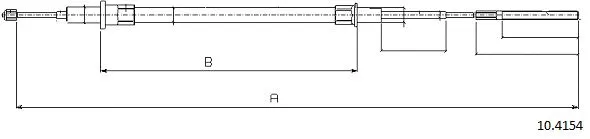 Cable Pull, parking brake (10.4154)