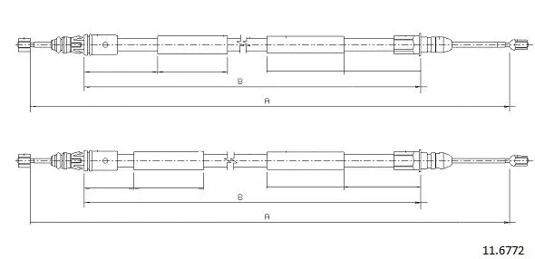 Cable Pull, parking brake (11.6772)