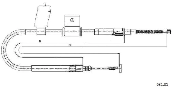 Cable Pull, parking brake (631.31)