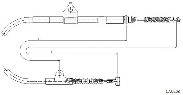 Cable Pull, parking brake (17.0203)