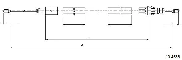 Cable Pull, parking brake (10.4658)