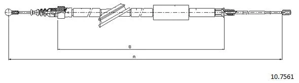 Cable Pull, parking brake (10.7561)