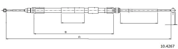 Cable Pull, parking brake (10.4267)