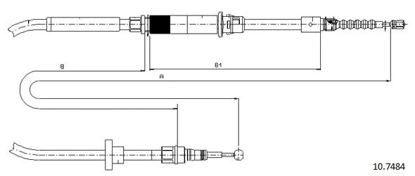 Cable Pull, parking brake (10.7484)