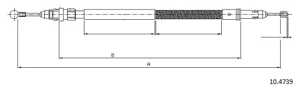 Cable Pull, parking brake (10.4739)