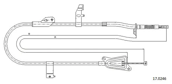 Cable Pull, parking brake (17.0246)