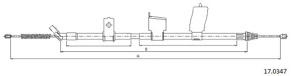 Cable Pull, parking brake (17.0347)