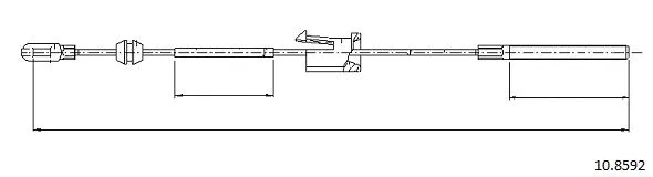 Cable Pull, parking brake (10.8592)