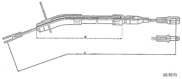 Cable Pull, parking brake (10.9571)