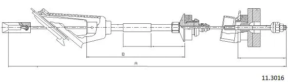 Cable Pull, clutch control (11.3016)