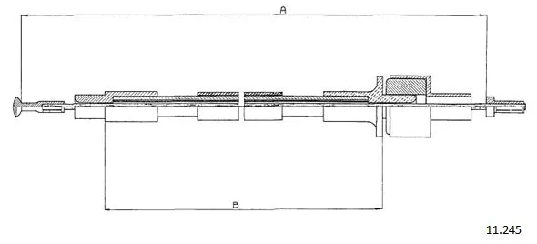 Cable Pull, clutch control (11.245)