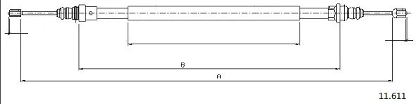 Cable Pull, parking brake (11.611)