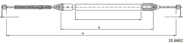 Cable Pull, parking brake (10.6682)