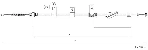 Cable Pull, parking brake (17.1438)