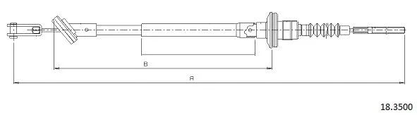 Cable Pull, clutch control (18.3500)