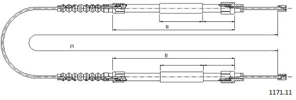 Cable Pull, parking brake (1171.11)