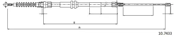 Cable Pull, parking brake (10.7433)