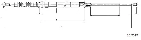 Cable Pull, parking brake (10.7517)