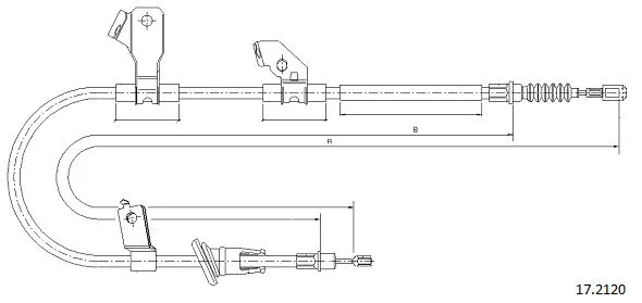 Cable Pull, parking brake (17.2120)