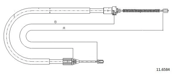 Cable Pull, parking brake (11.6584)