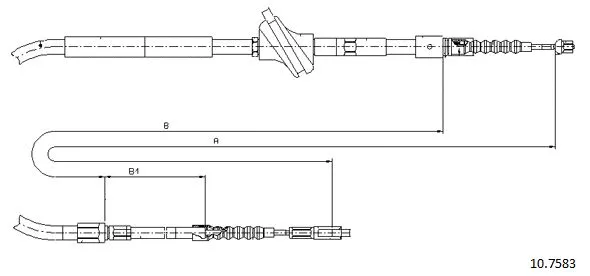 Cable Pull, parking brake (10.7583)