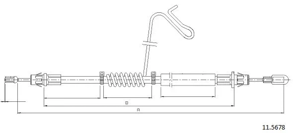 Cable Pull, parking brake (11.5678)