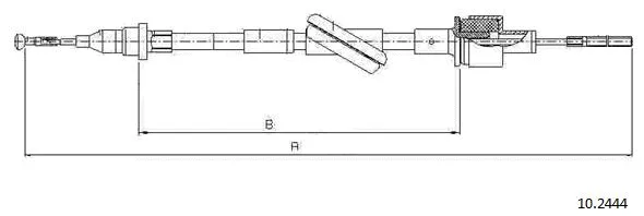 Cable Pull, clutch control (10.2444)
