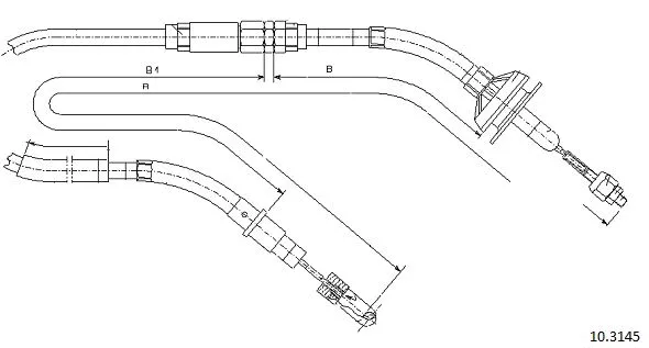 Cable Pull, clutch control (10.3145)