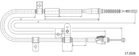 Cable Pull, parking brake (17.2526)