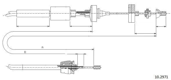Cable Pull, clutch control (10.2971)