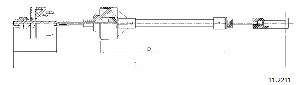 Cable Pull, clutch control (11.2211)