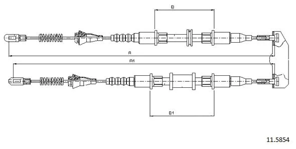 Cable Pull, parking brake (11.5854)