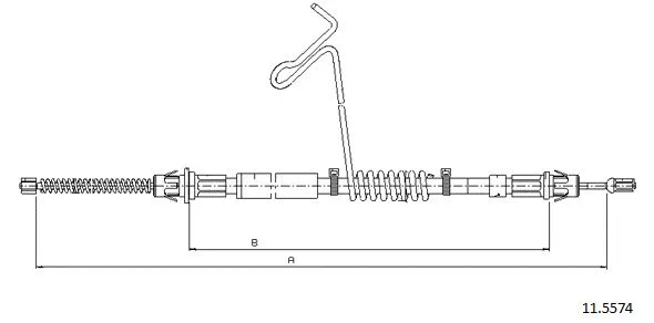 Cable Pull, parking brake (11.5574)