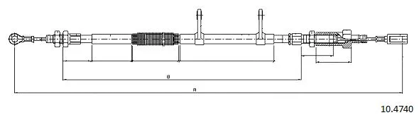 Cable Pull, parking brake (10.4740)